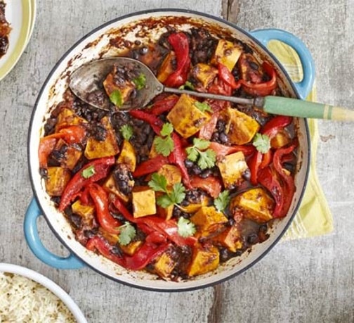 Vegan recipes: Jerk sweet potato and black bean curry